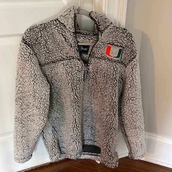 Jackets & Blazers - Boxercraft Quarter Zip Sherpa - University of Miami